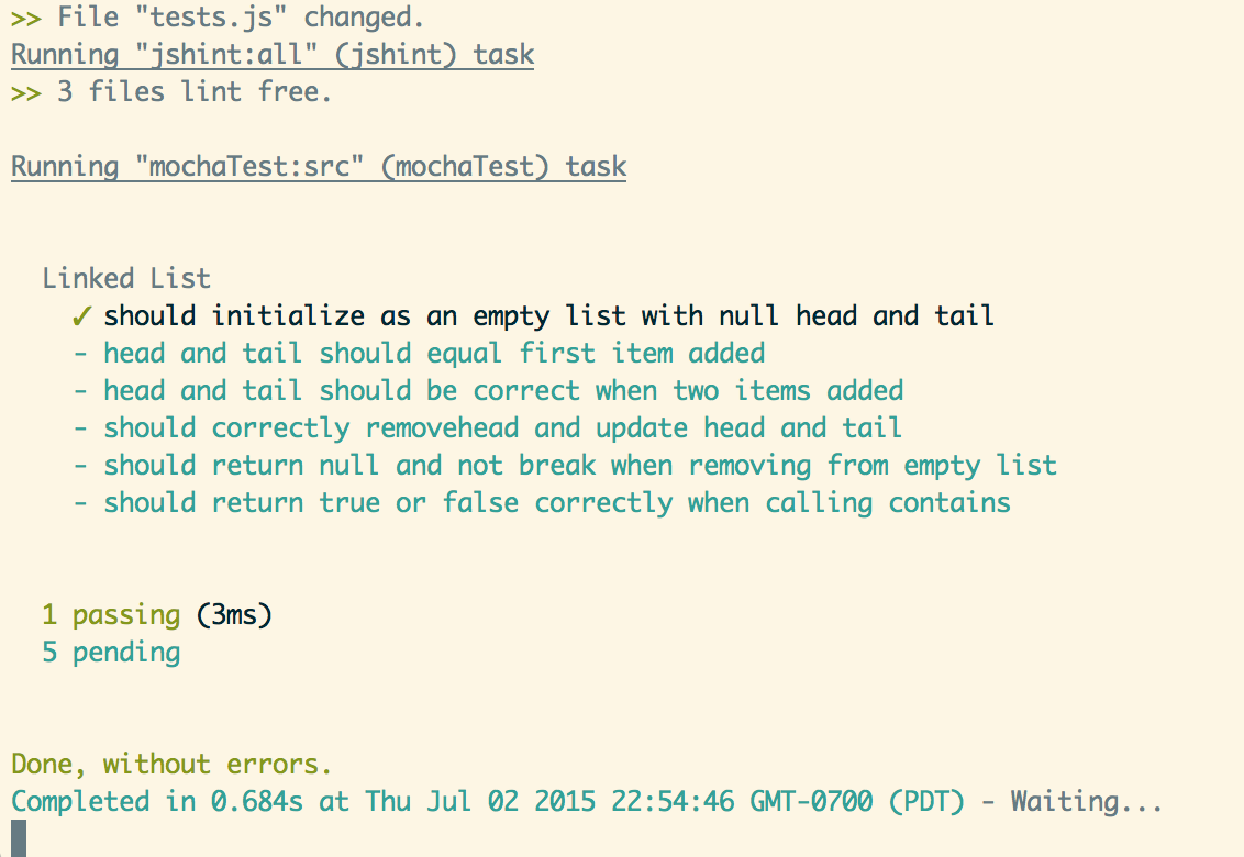 Image of pending tests